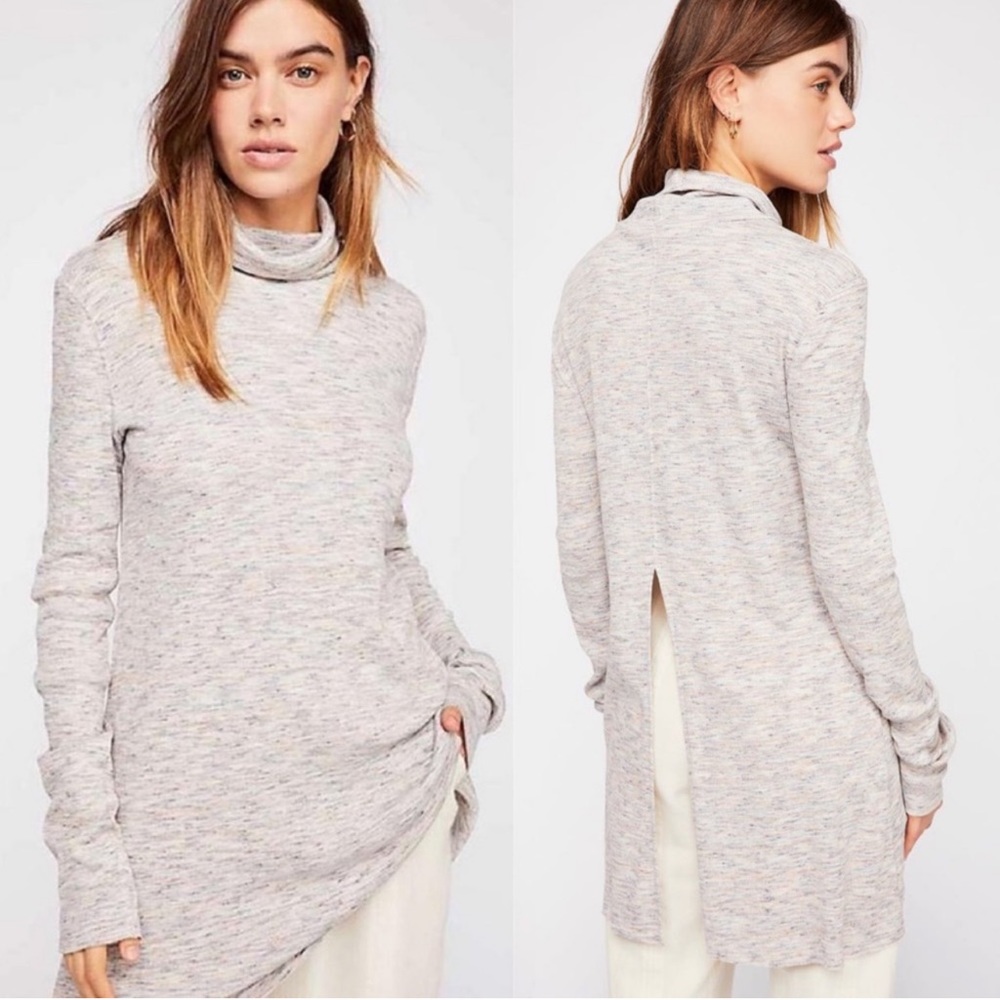 Free People Ivory Stonecold Long-Sleeve Turtleneck | S